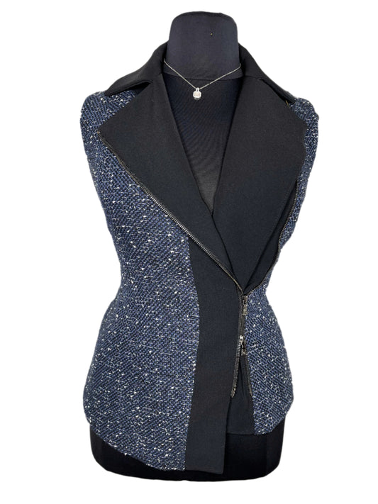 Anne Klein Zip Up Tweed Vest, 10/12