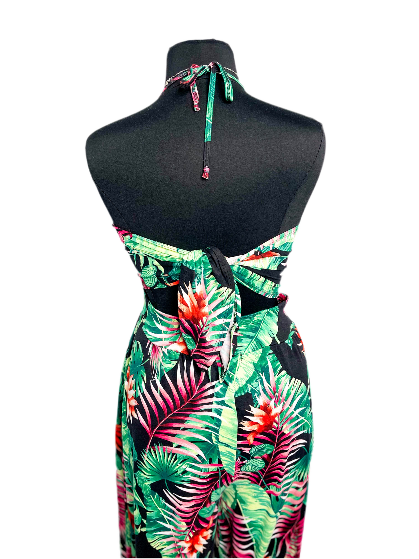 New Tropical Halter Jumpsuit, Fits 14W-18W