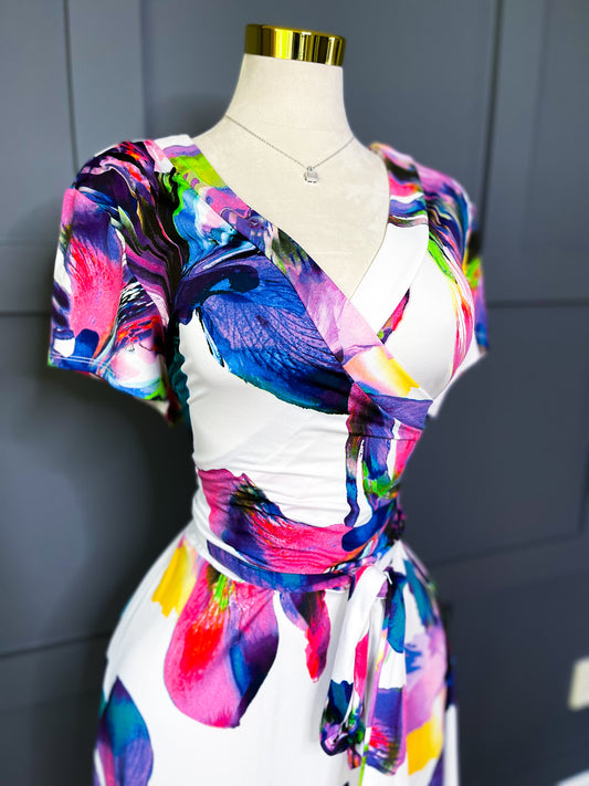 Color Bloom Wrap Dress, 18/20