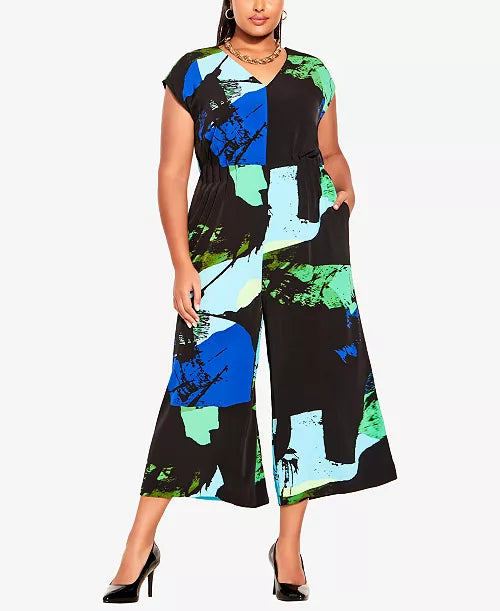 Electric Energy Abstract Jumpsuit, 22W