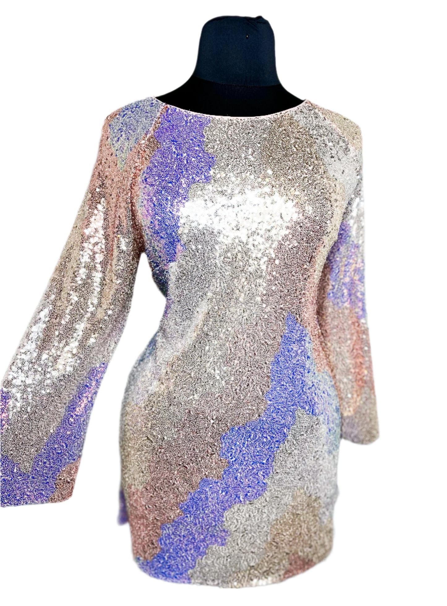 Sequin A-Line Dress, L