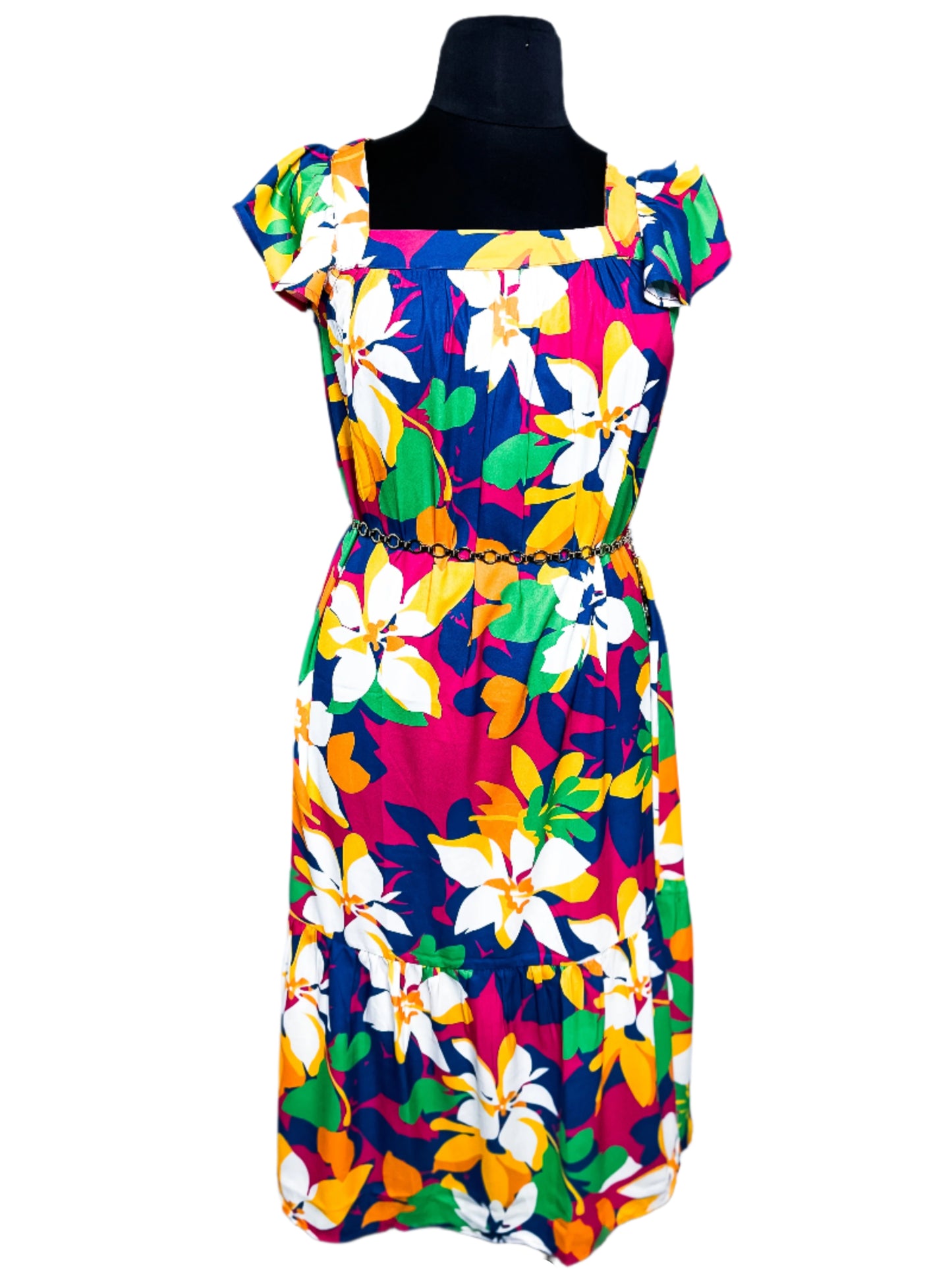 New Colorful Tropica Dress, M/L