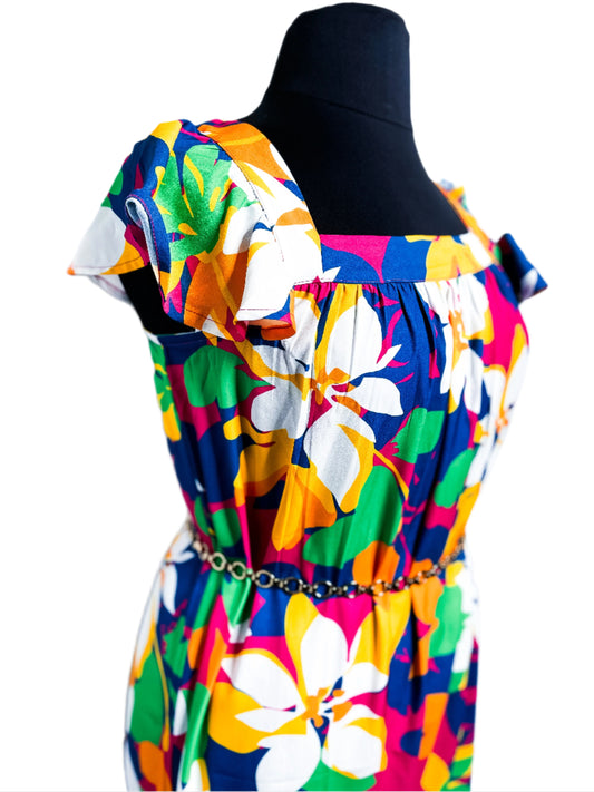 New Colorful Tropica Dress, M/L
