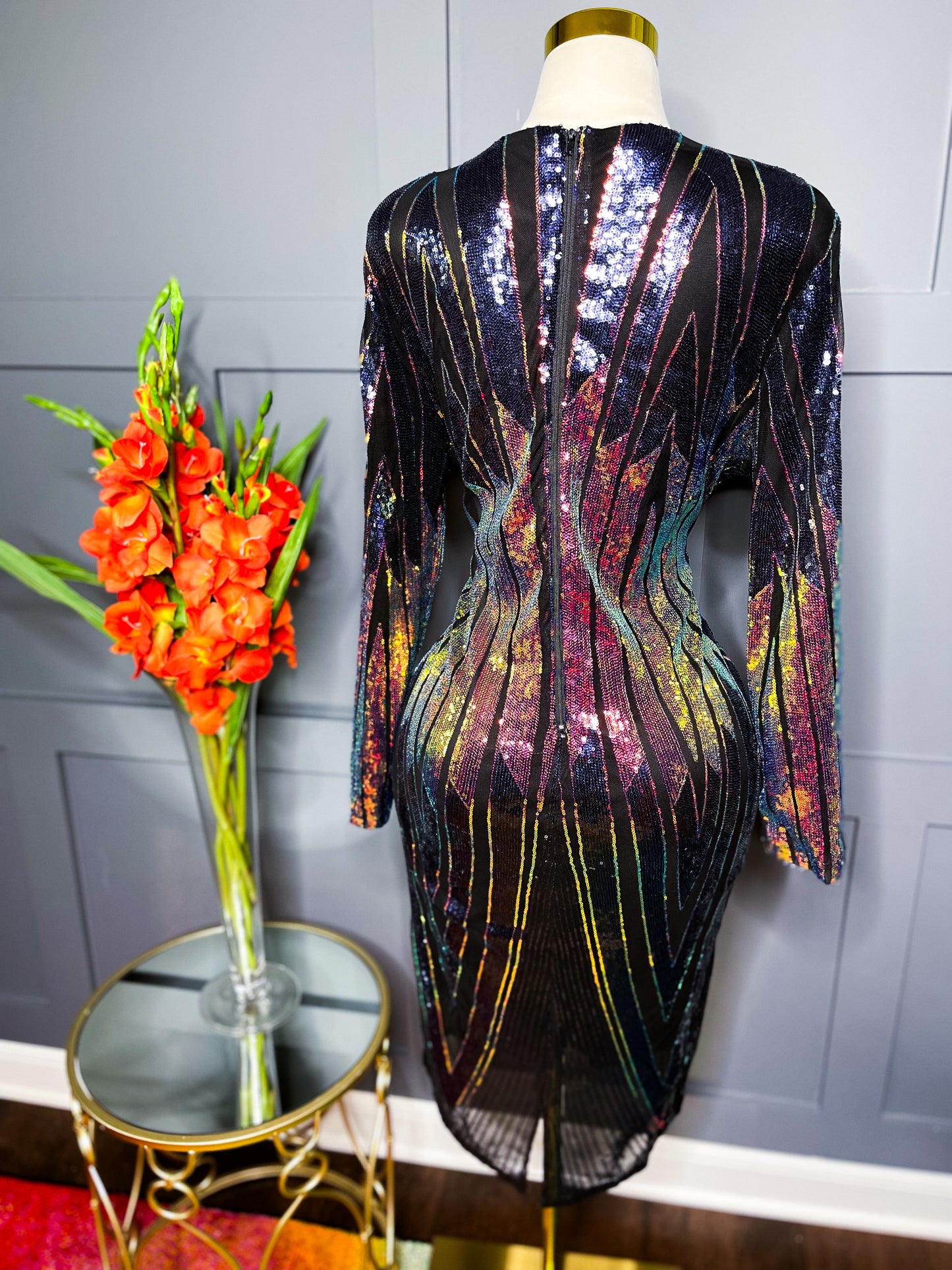 Sequin Bodycon Dress, 16W/18W