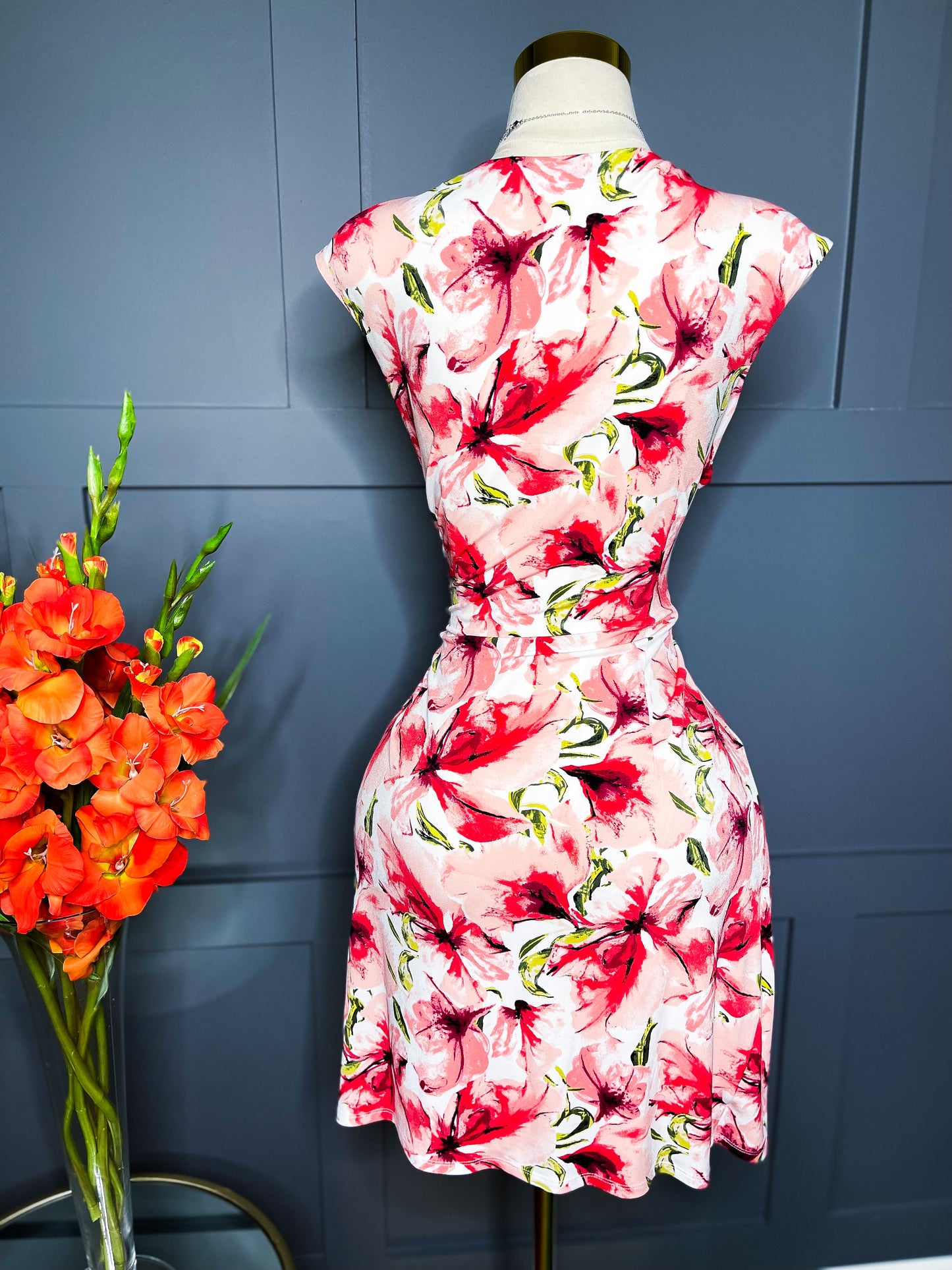 Floral Rose Dress, 1X