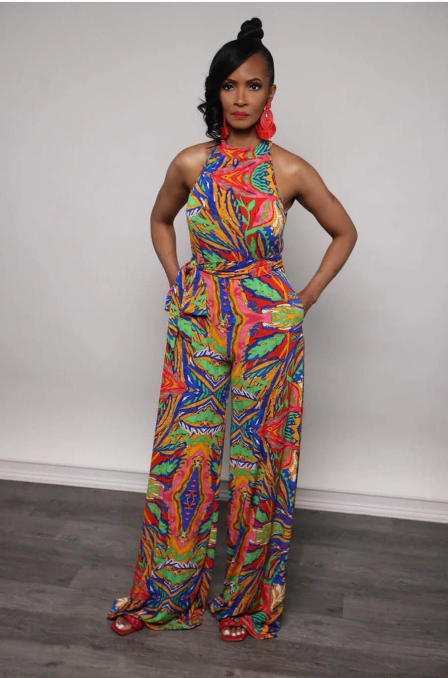 Radiant Halter Jumpsuit, 1X