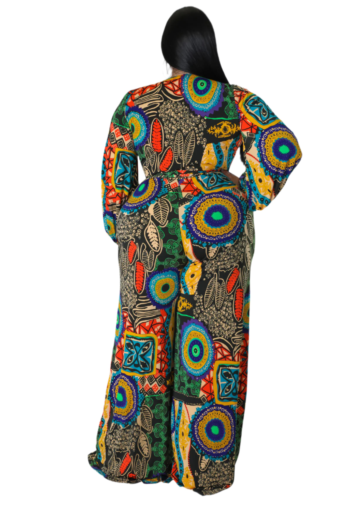 New Abstract Style Jumpsuit, 16W-18W