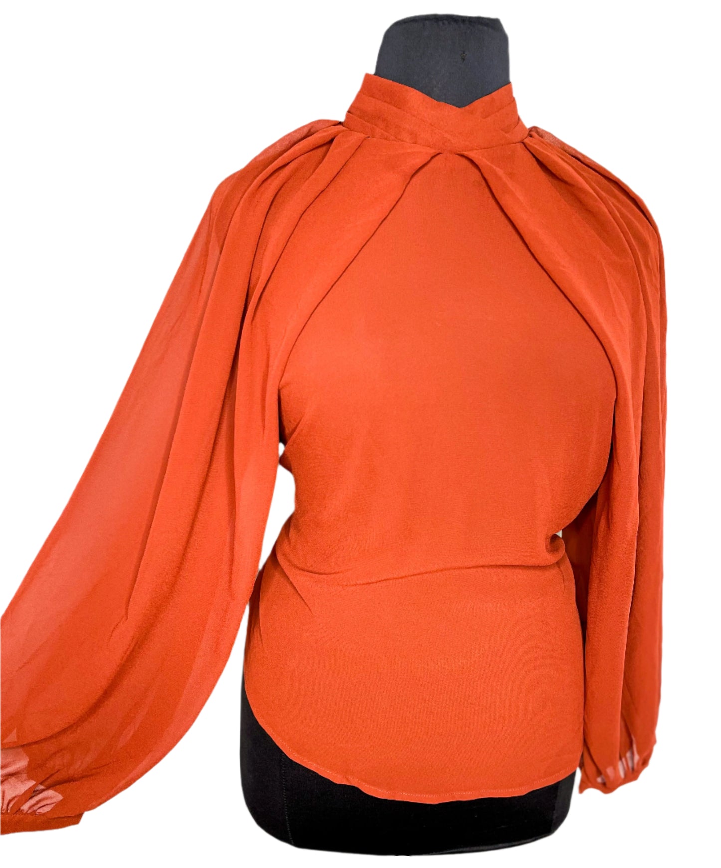 New Eloquii Rust Sheer Top, 16