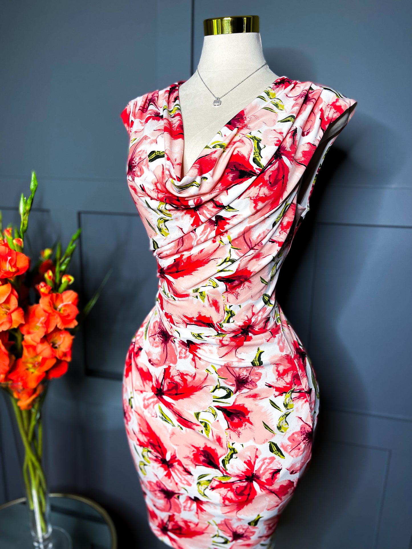 Floral Rose Dress, 1X