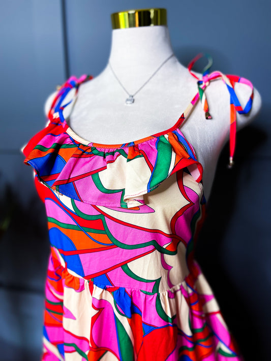 Summer Flirt Flowy Dress, L