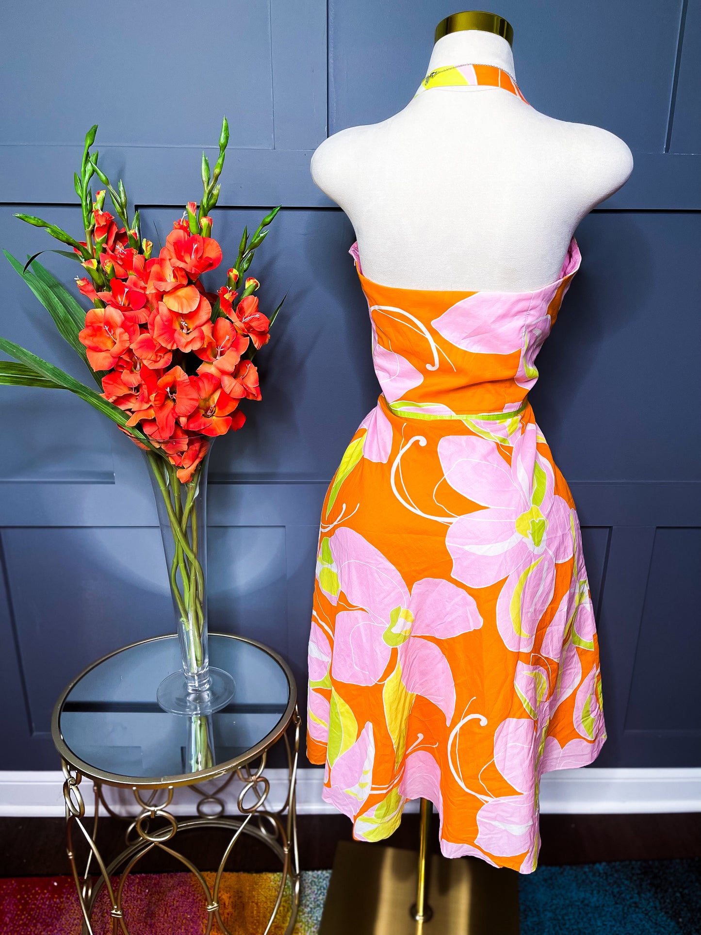 Vintage Floral Midi Dress, 14