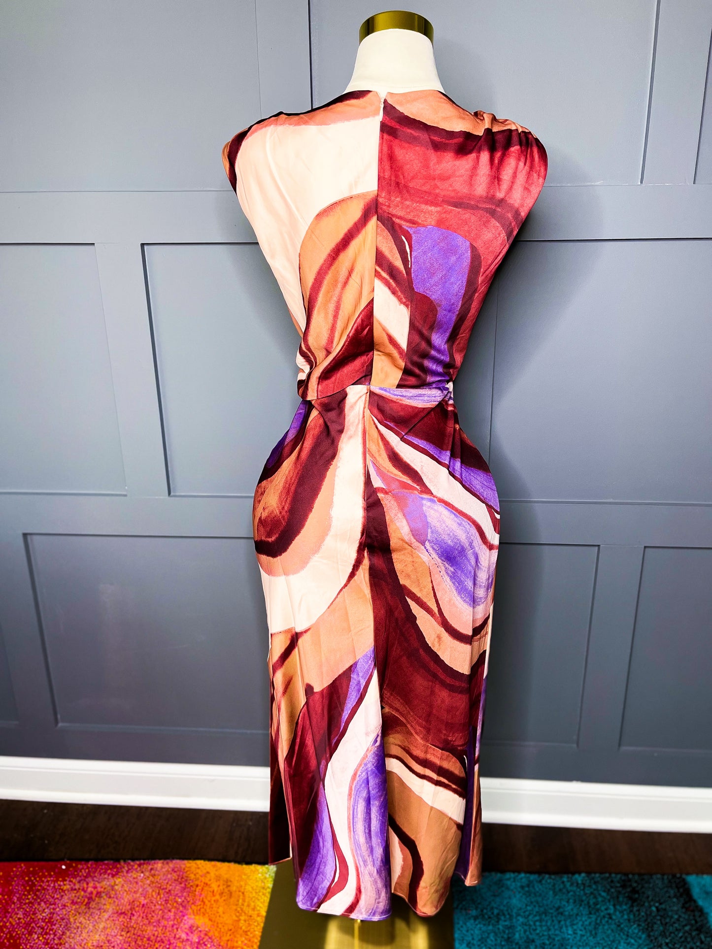 Fall Sunset Midi Dress, 12