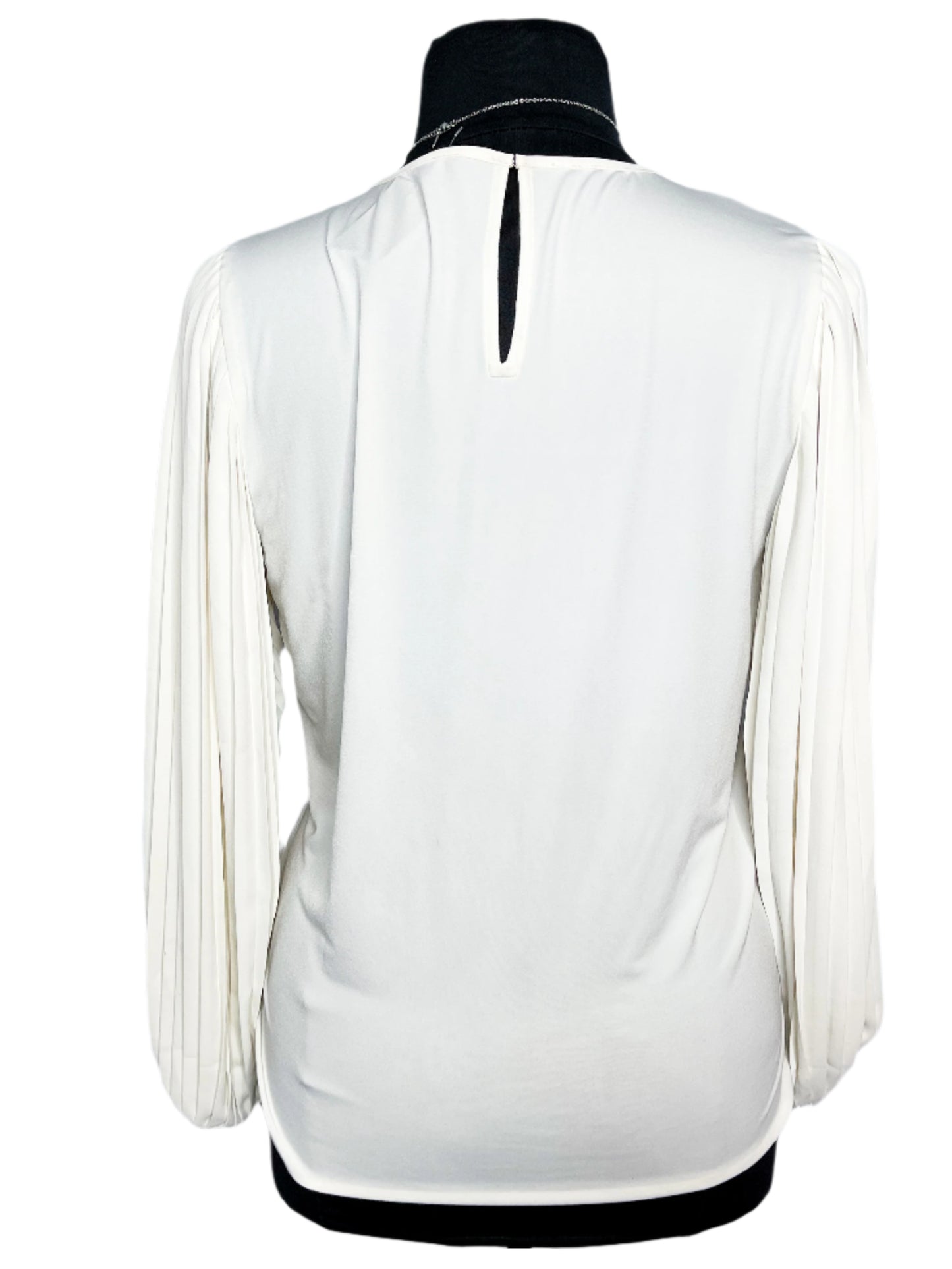 Ann Taylor Pleated Sleeve Top, L