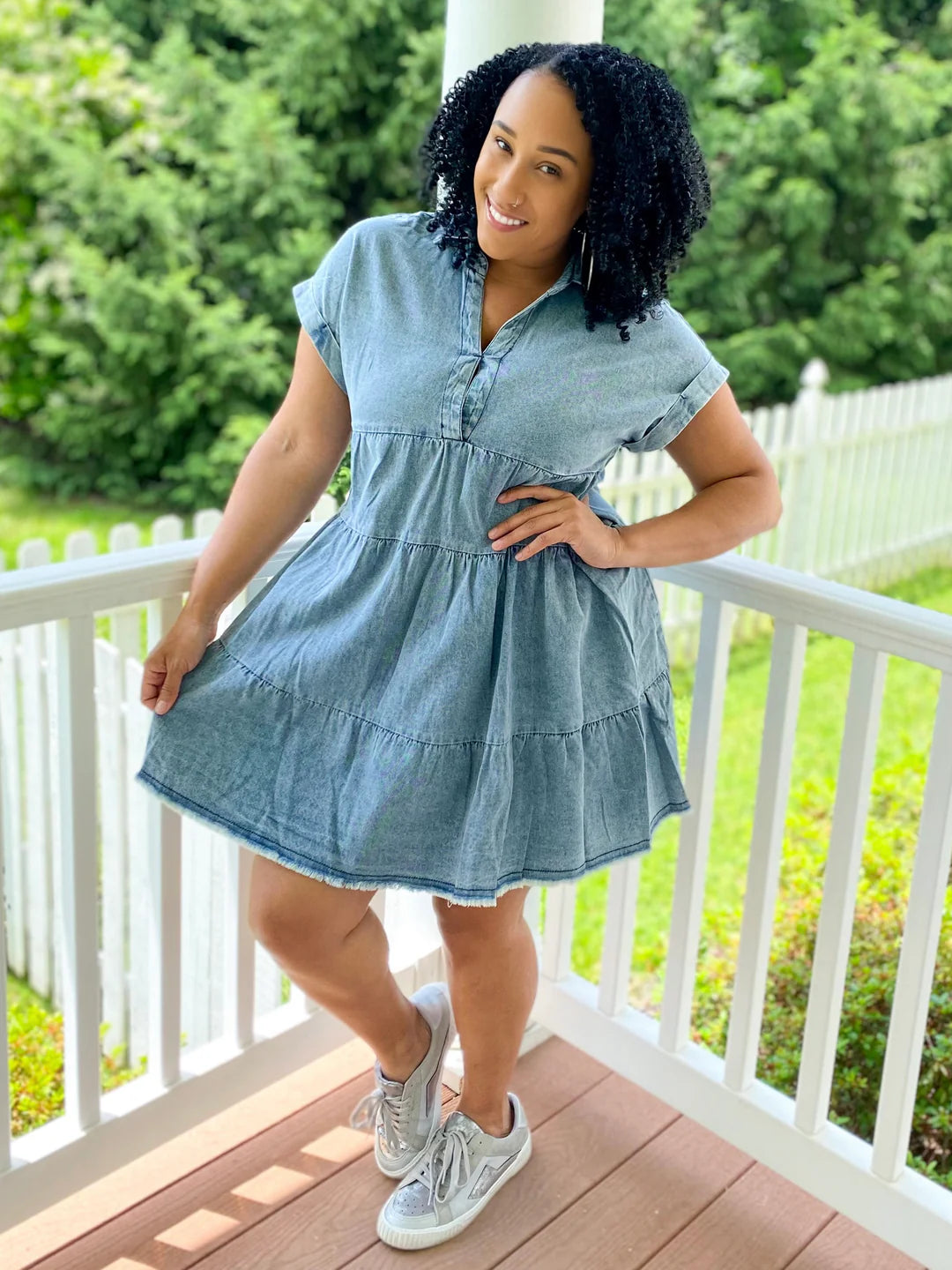 New Denim Babydoll Dress