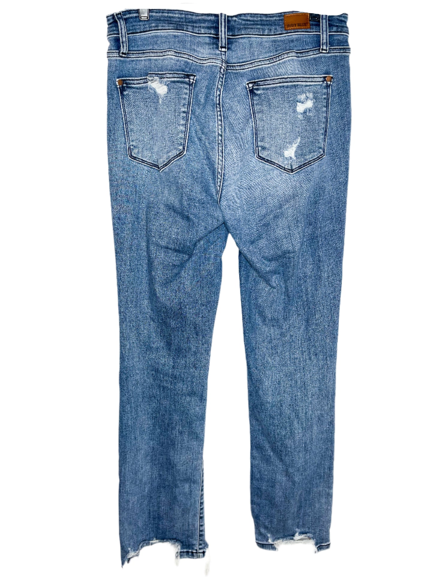New Judy Blue Straight Distressed Jeans, Size 13