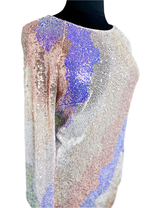 Sequin A-Line Dress, L