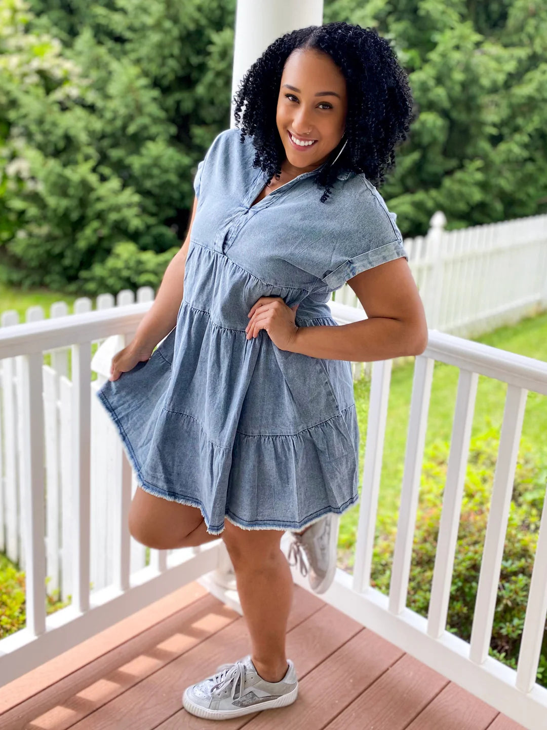 New Denim Babydoll Dress