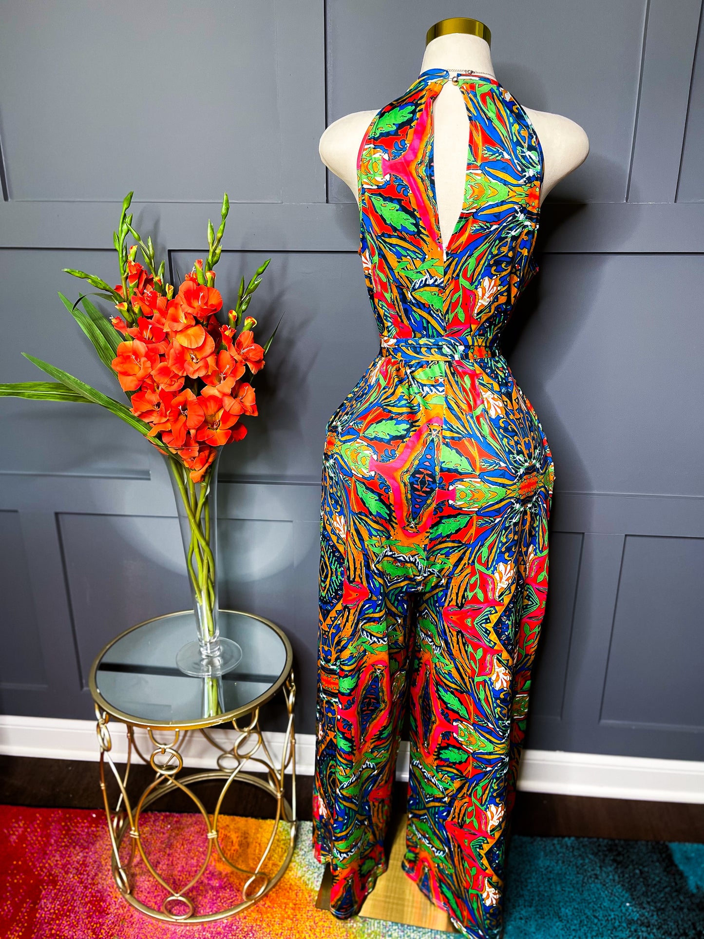 Radiant Halter Jumpsuit, 1X