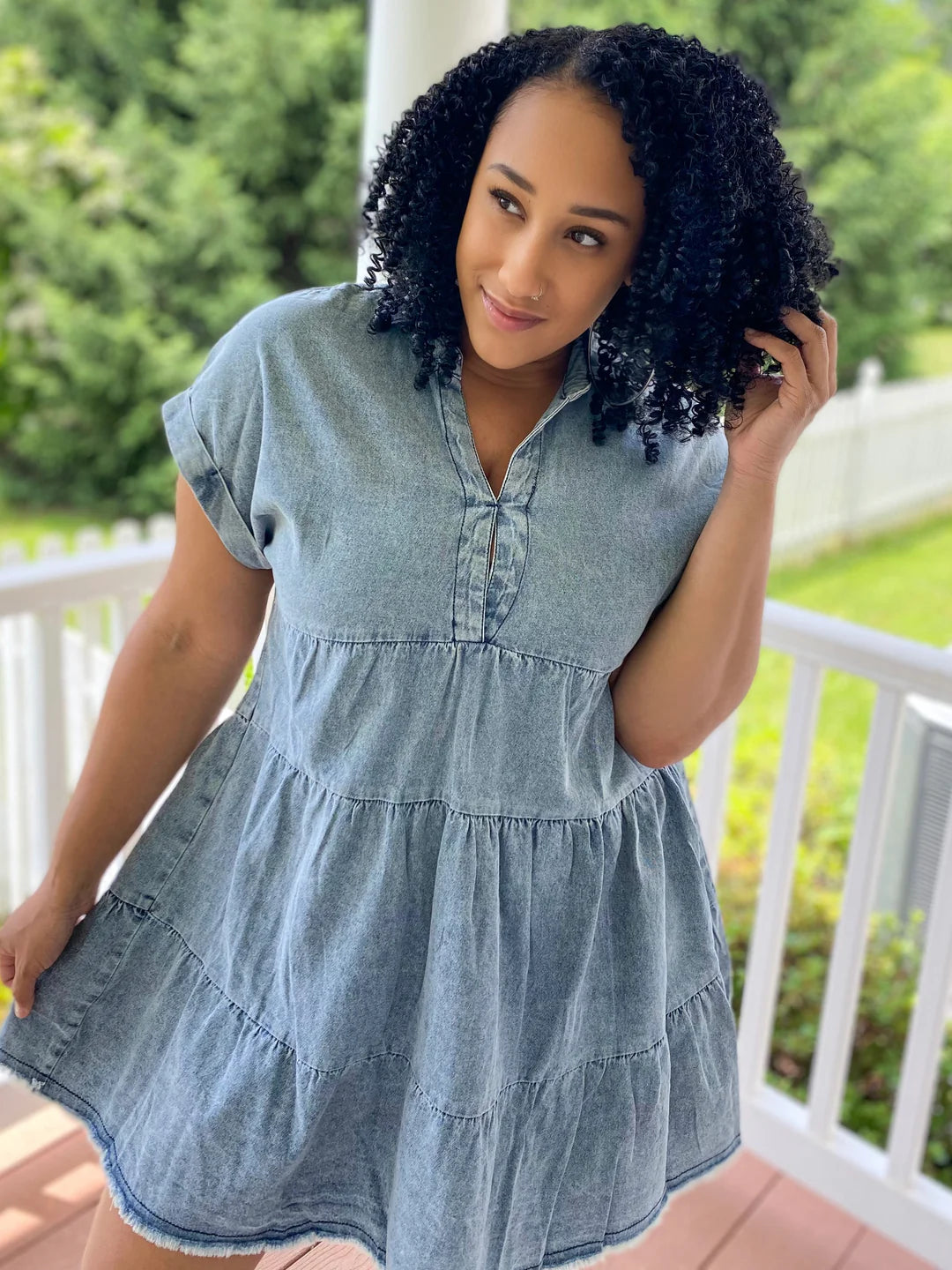 New Denim Babydoll Dress