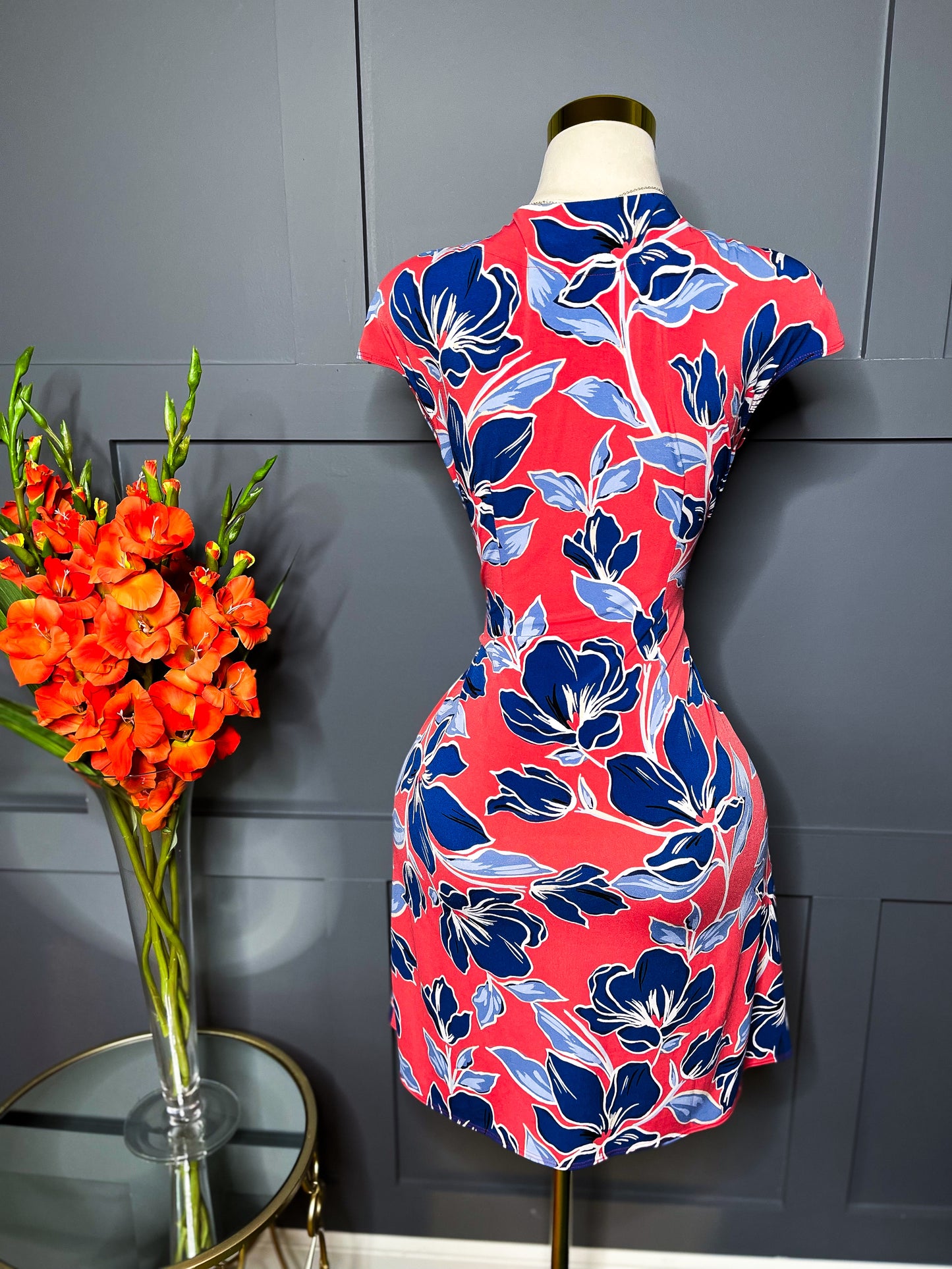 Oasis Petals Faux Wrap Dress, L