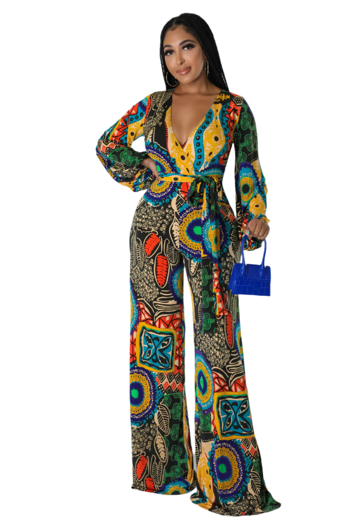 New Abstract Style Jumpsuit, 16W-18W