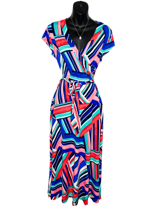Vibrant Abstract Maxi Dress, 4/6