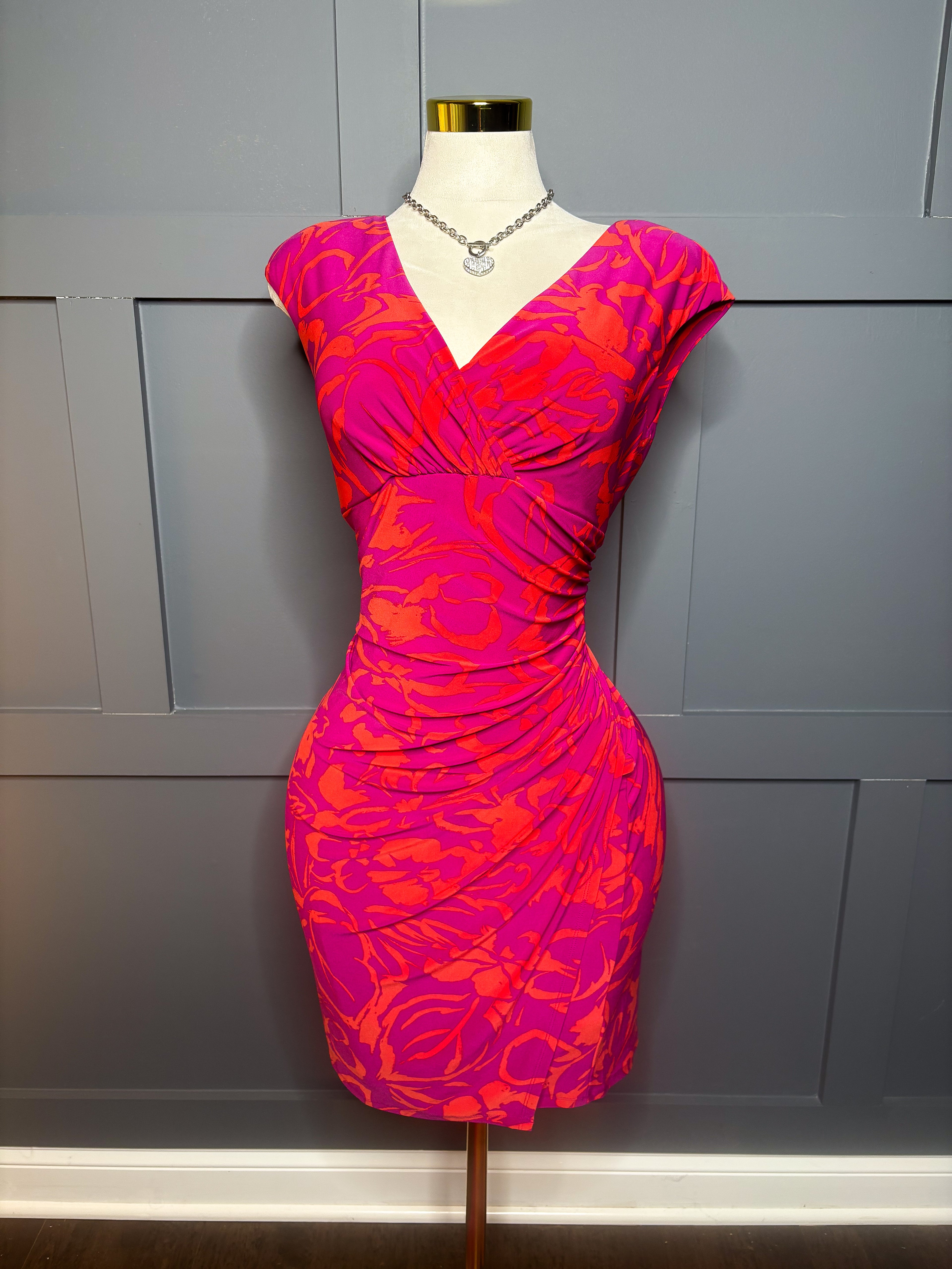Ralph Lauren Pink Wrap Dress, Size 12
