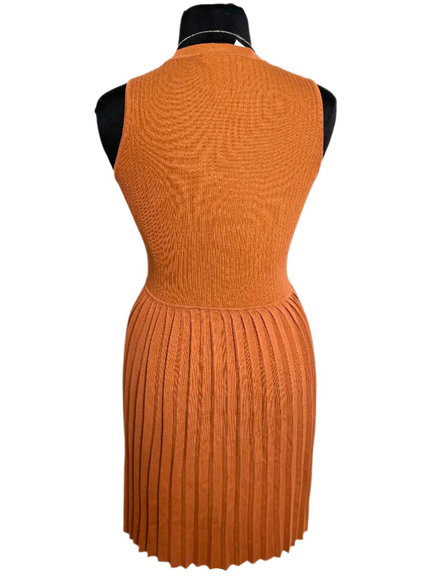 Pleated Knit Style Dress, XL