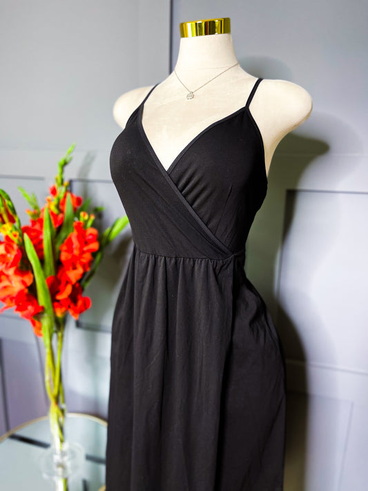 New Black Luxe Dress, M/L
