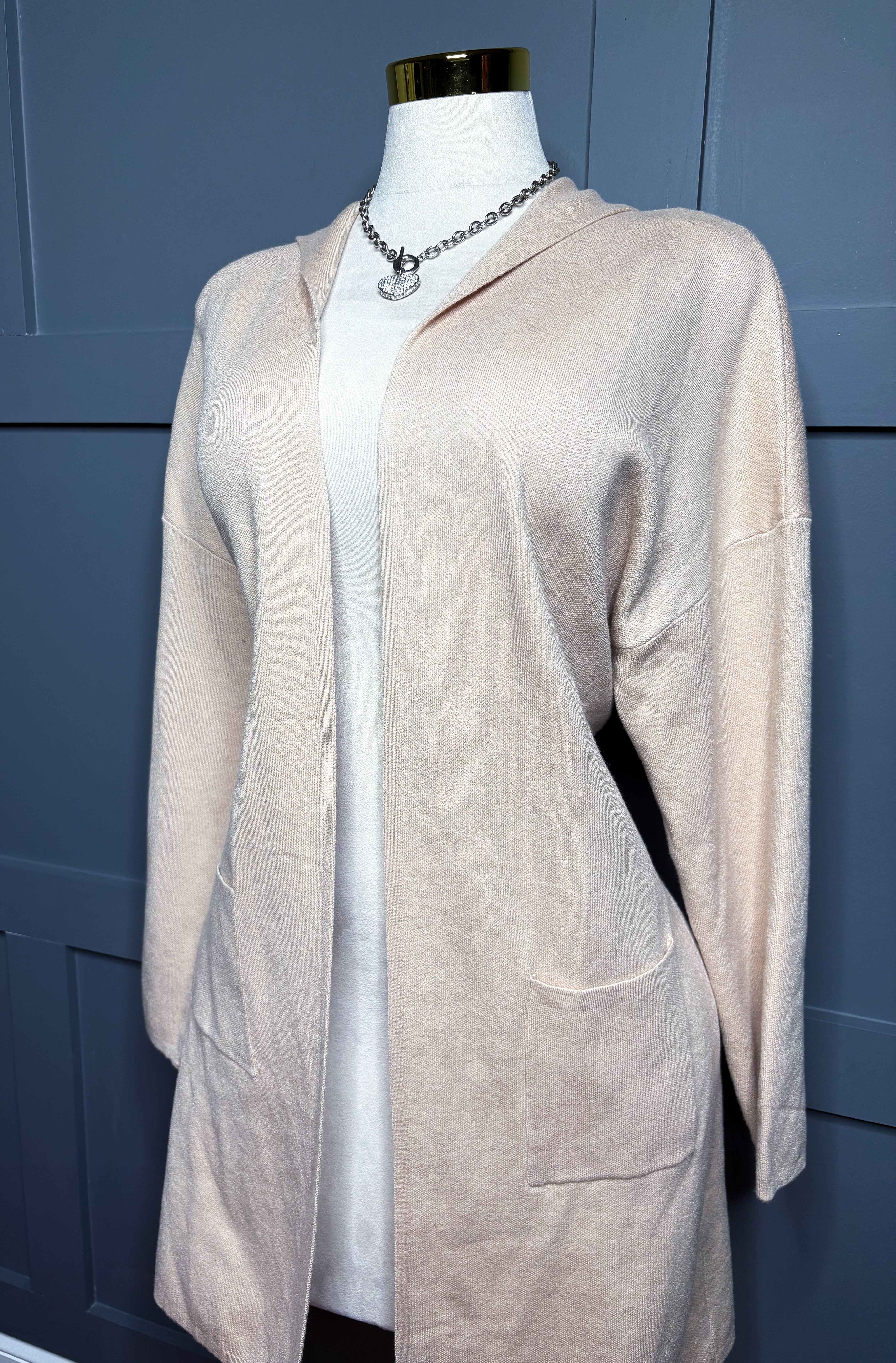 UltraSoft Hooded Cardigan, Med-LG