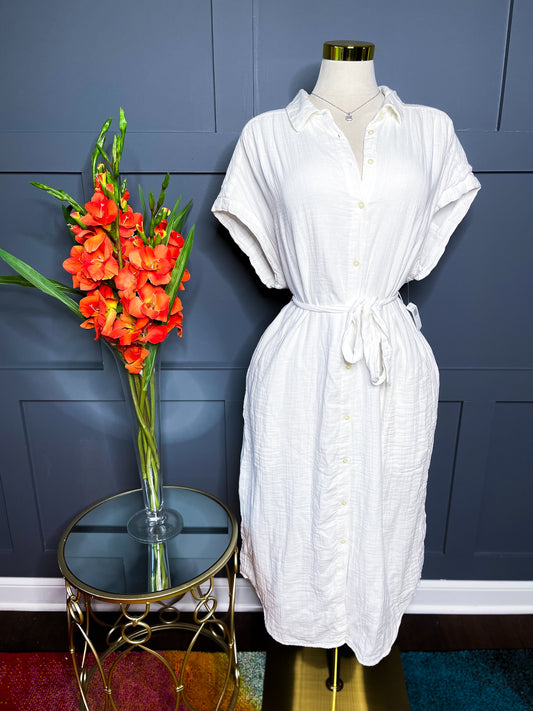 New Gauze Style MIDI Dress, XL