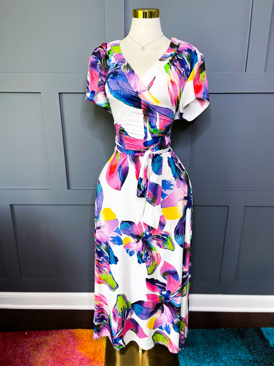 Color Bloom Wrap Dress, 18/20