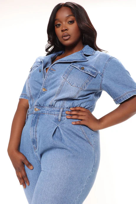 New Denim Jumpsuit, 1X