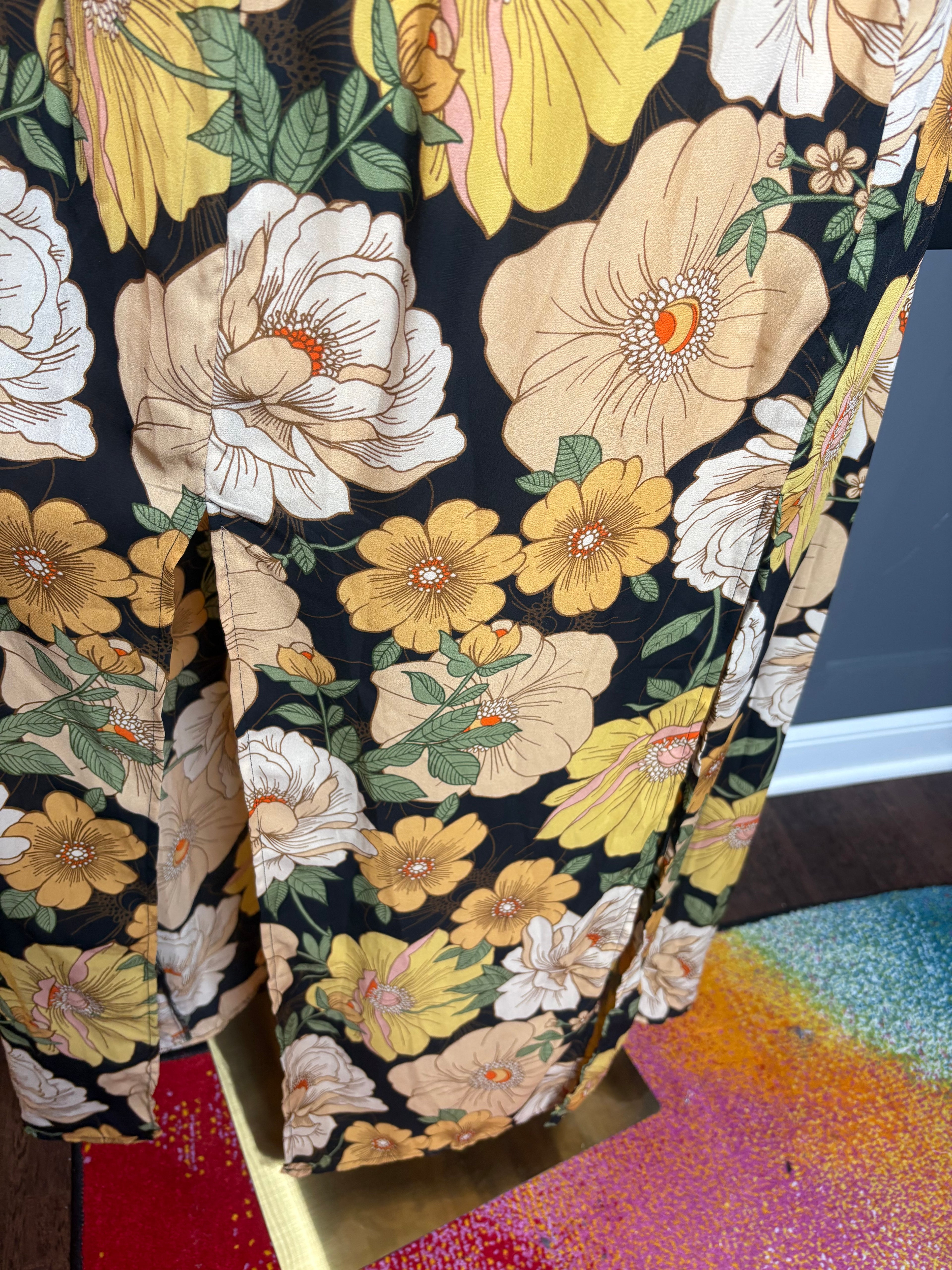 Floral Slit Maxi Dress, 1X