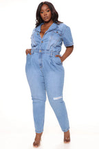 New Denim Jumpsuit, 1X