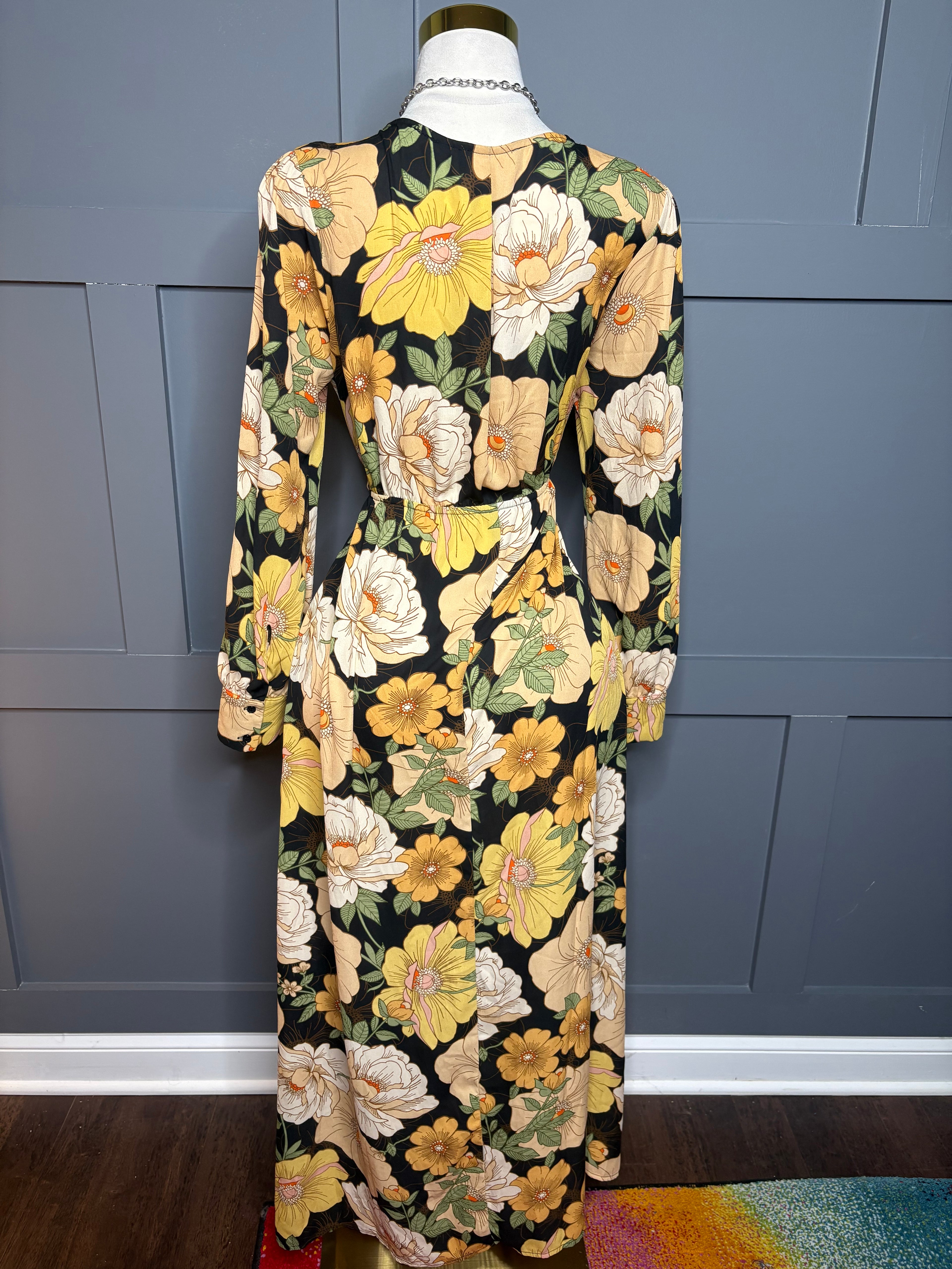 Floral Slit Maxi Dress, 1X