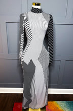 Boutique Abstract Maxi Dress, L