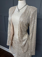 New Sequin Two Piece Short Set, 2X