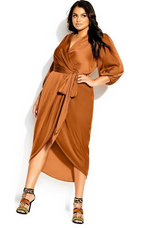New City Chic Faux Wrap Dress, 16