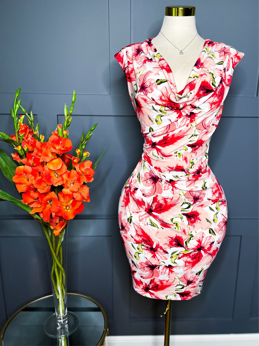 Floral Rose Dress, 1X