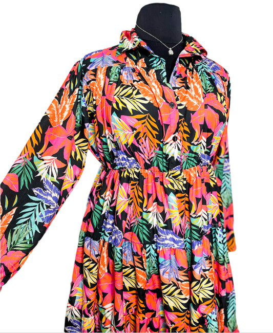 Vacation Tropics Dress, One Size (Fits 10-16W)
