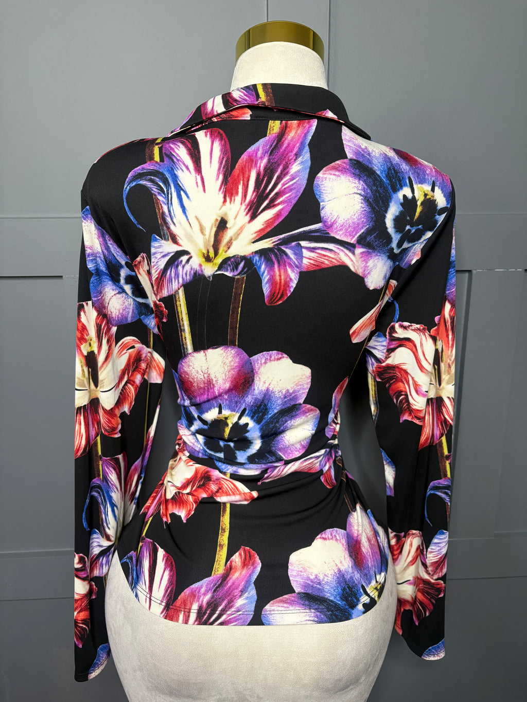 INC floral Surplice Blouse, 1X