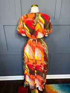 New Abstract Print Dress, Large