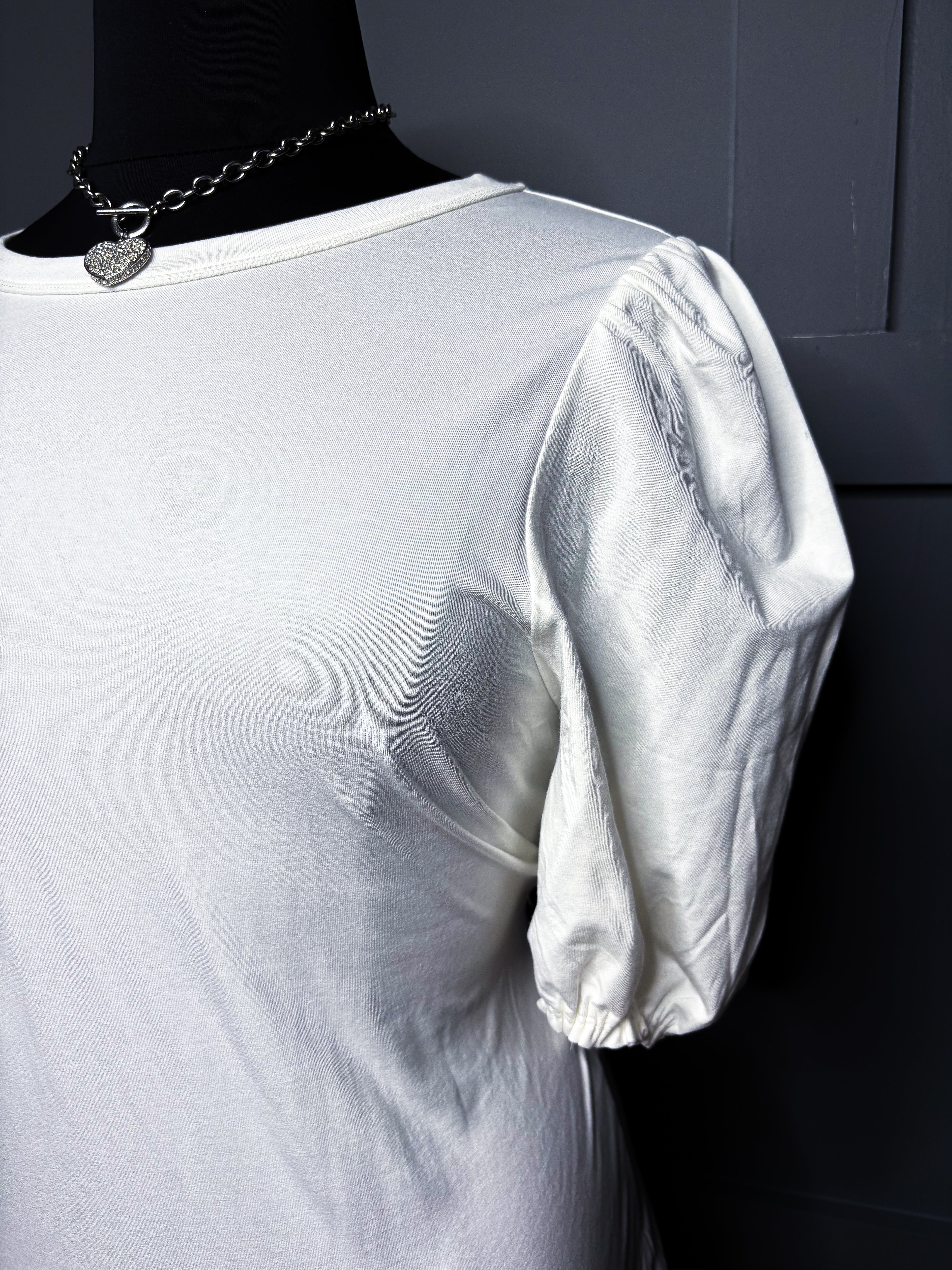 New Mini Puff Sleeve Blouse, 2X