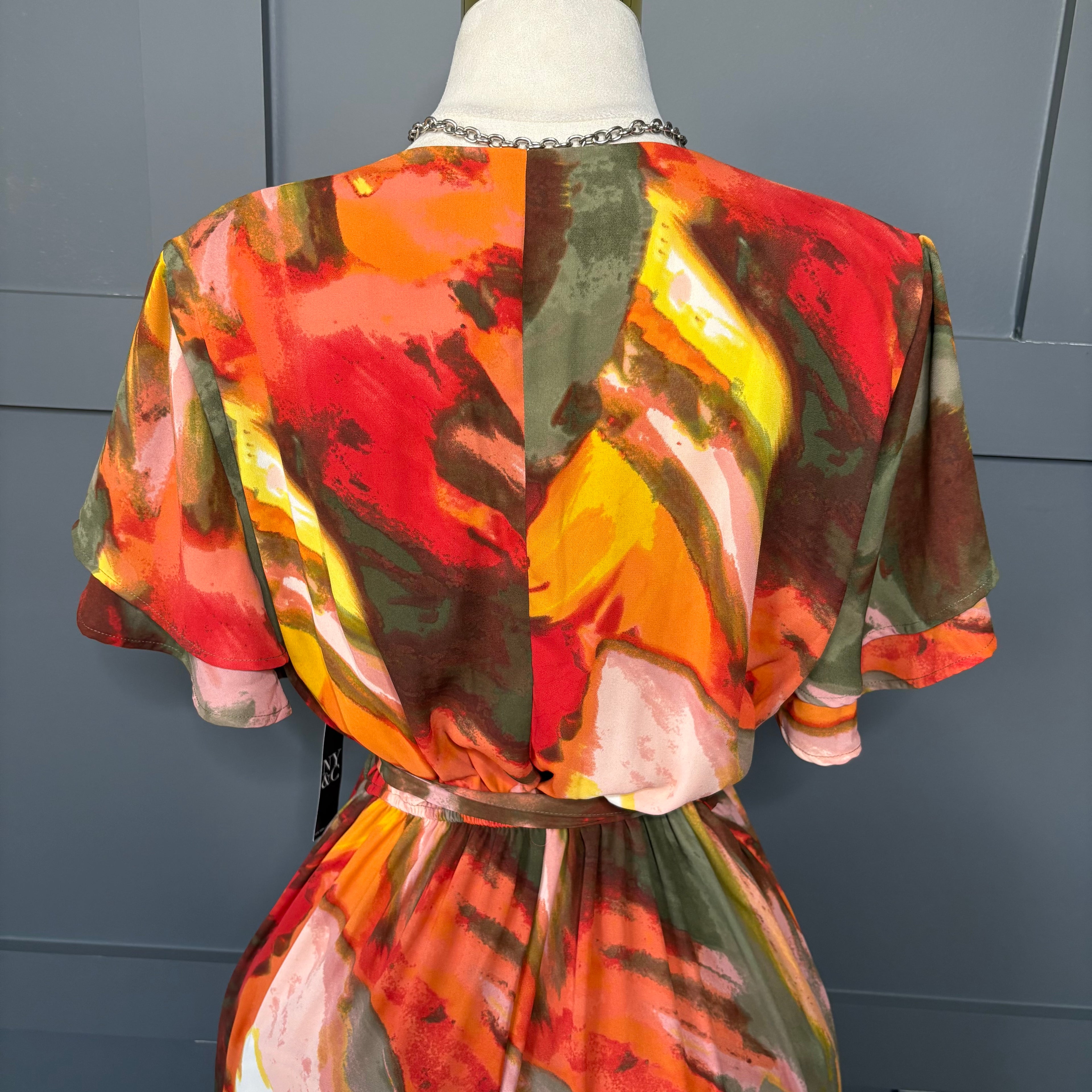New Abstract Print Dress, Large