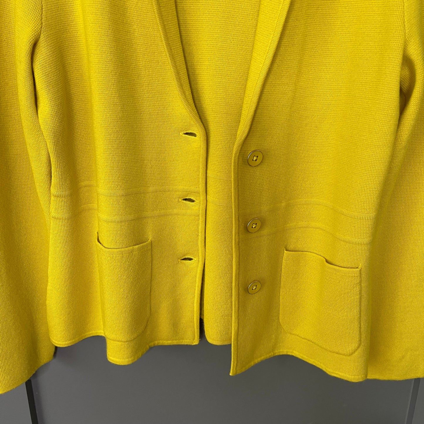 Lemon Pop Blazer Knit Cardigan, M