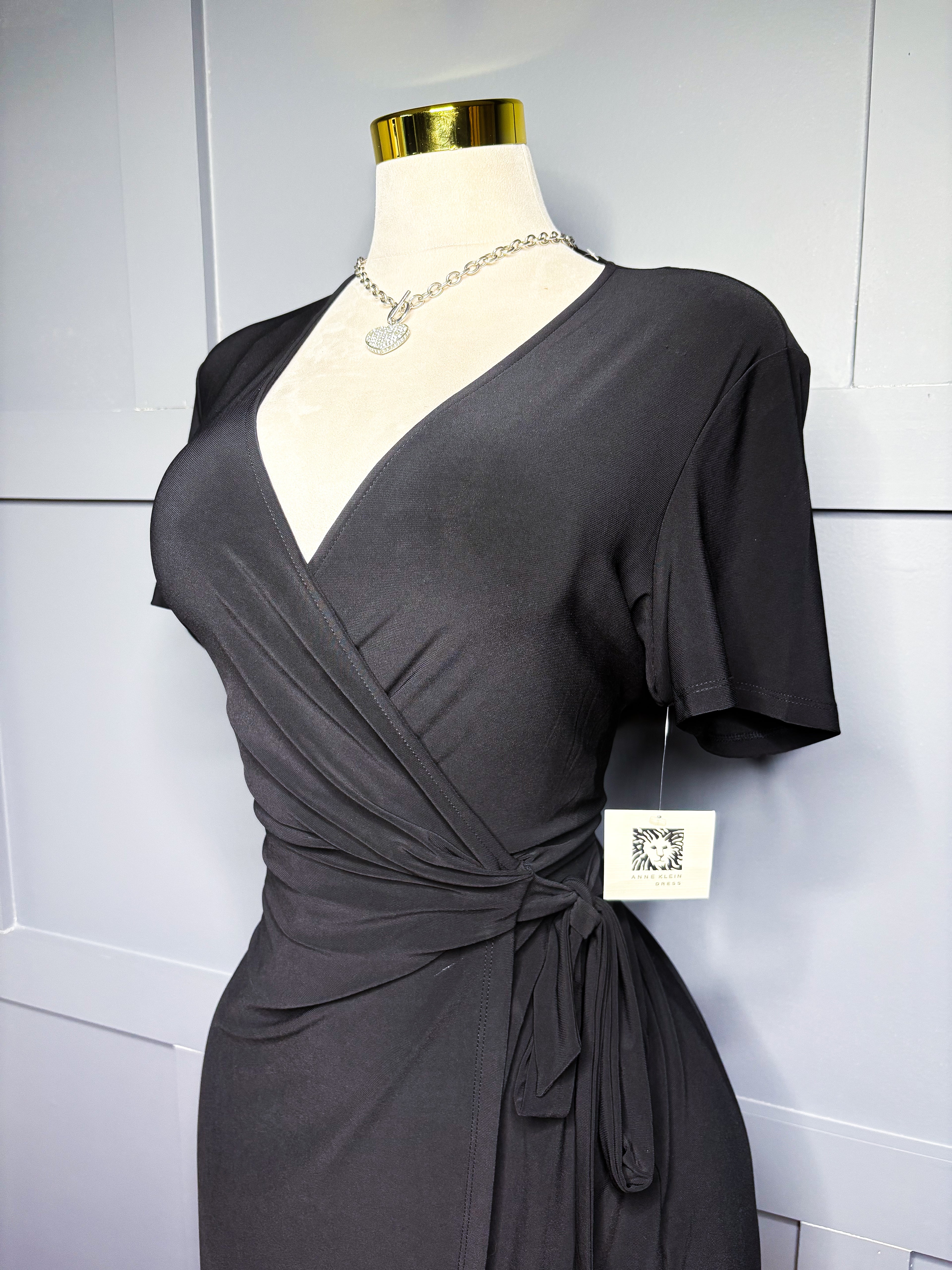New Anne Klein Surplice Wrap Dress, 14