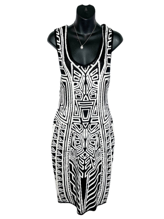Abstract Style Bodycon Dress, M