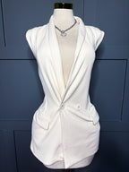 Cream Vest Blazer, L/XL