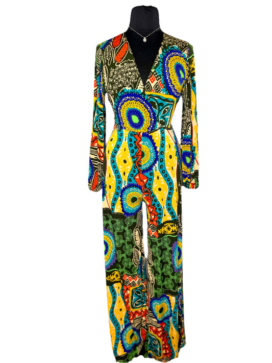 New Abstract Style Jumpsuit, 16W-18W